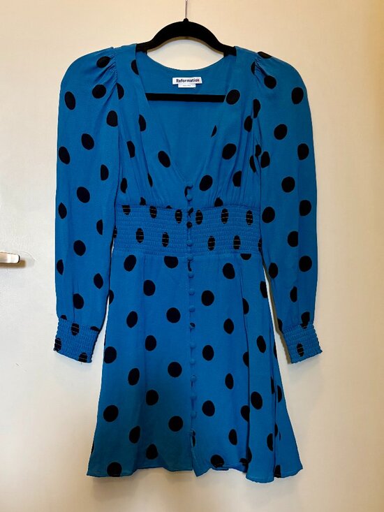 Reformation Dresses & Skirts - Reformation Alani Polka-dot Mini Dress Size 0